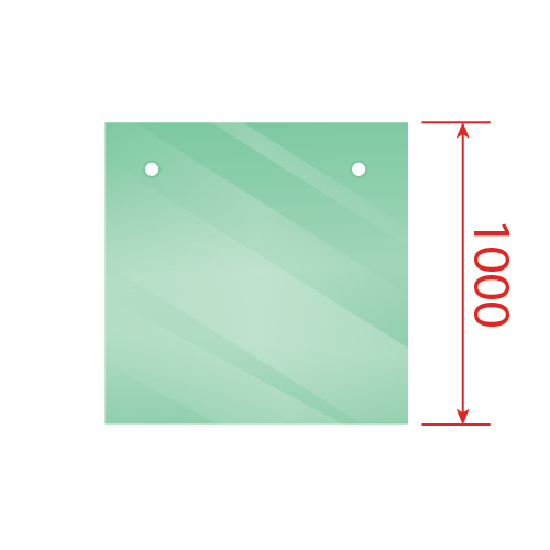 Panel 1000 x 700mm (with H/R holes)